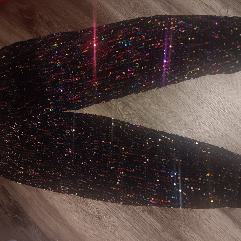 SHEIN SXY Black Sequin Leggings